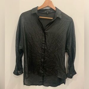 Express sheer shimmer cover top, size XS